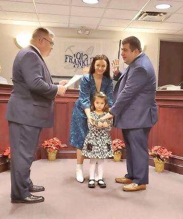 State Sen. Steven V. Oroho, Senator administered oath of office to Stephen Skellenger.