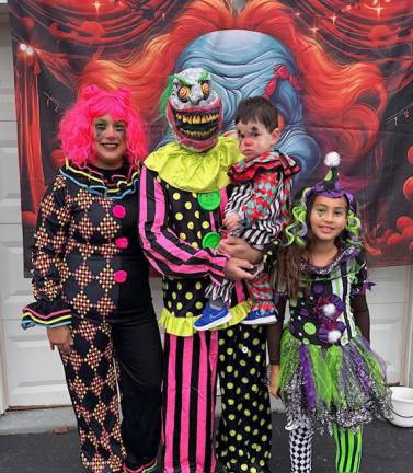 The Davis family clowning around town. (Photo submitted by John Davis)