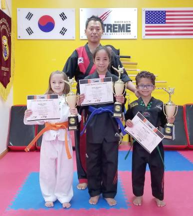 Kaydee H. (Wantage), Olivia G. (Hardyston), Noah F. (Hardyston) and Master Ken Lee