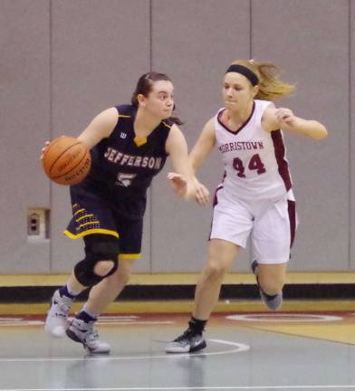 Jefferson's Nicole Vassallo handles the ball.