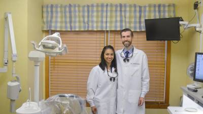 Husband-and-wife dentists, Katrina Verendia and David Lepelletier were recently awarded a fellowship with the Academy of General Dentistry.