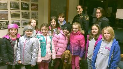 Sheriff's K-9 visits girl scouts
