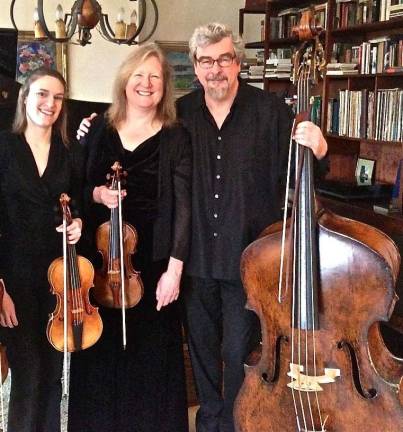 Provided photo Keats Dieffenbach, Krista Bennion Feeney and John Feeney will perform at the last concert of the season at Pacem in Terris on Sept. 9.