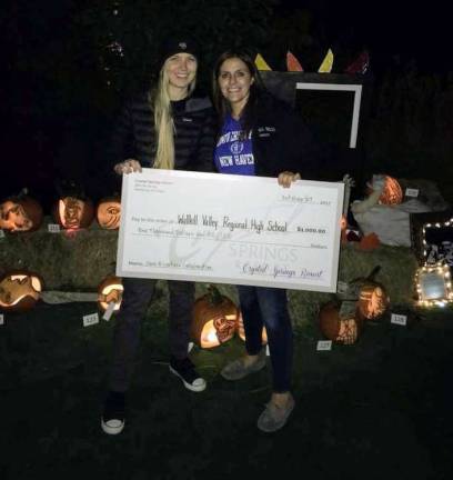 Crystal Springs hosts carving contest Wallkill Valley's Rebeka Marxen and Amy Fairweather.