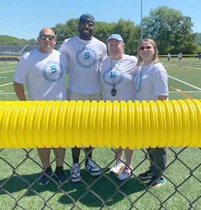 On the Sparta turf with the football team and Unified Sports (Photo by Laurie Gordon)