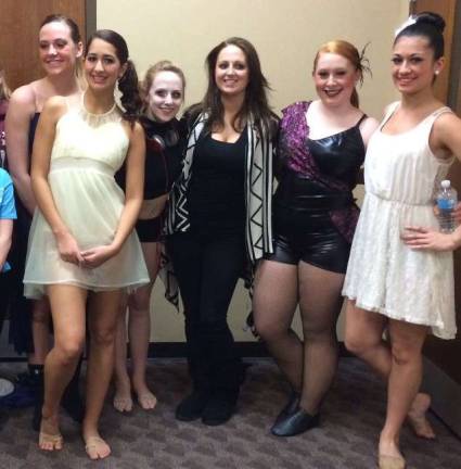 Seniors participating in their last year of dance are, from left, Jane Fowler, Arianna Martinez, Jessica Scherr, Samantha McCurry and Sabrina Brooks. Nicole Primo is shown in the middle.