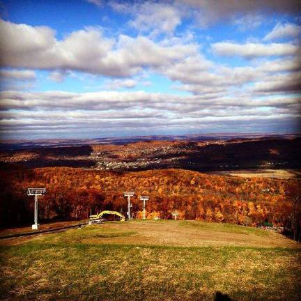 A view down the mountain.