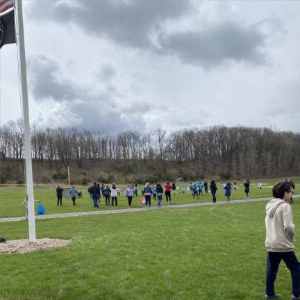 Children search for Easter Eggs.