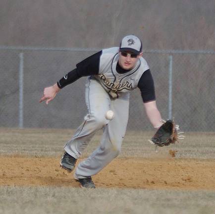 Wallkill Valley shortstop Mike Armstrong fields the ball.