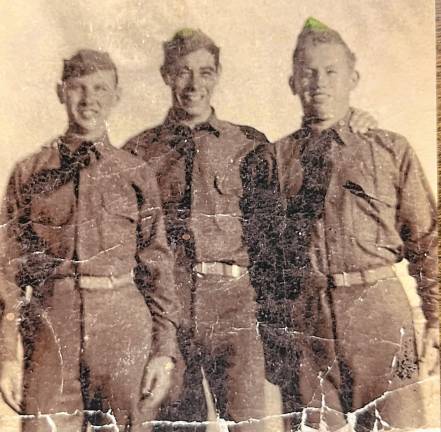 Sussex County History Today: Bataan Death March Part II <b>Three friends from Franklin - Mike Parchomcik, Mike Concoy and Joe Auche - joined the Army in 1940 and shipped off to the Philippines. (Photo courtesy of Bill Parchomcik)</b>