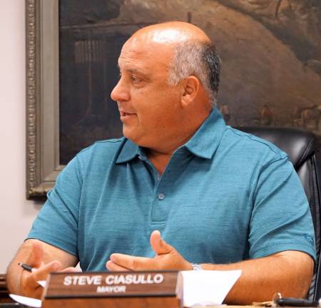 Mayor Steve Ciasullo encourages getting more details about badges and Heater's Pond insurance.