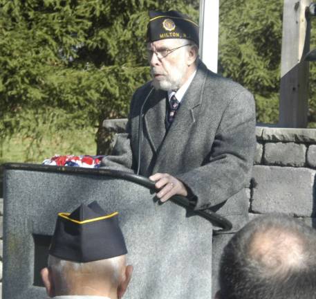 Councilman and Vietnam Veteran Jay Dunham was the Master of Ceremonies at the Jefferson Township Veterans Day Observance.