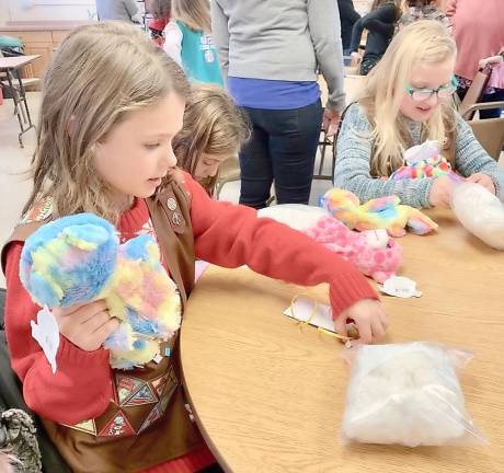 Area Girl Scouts work together