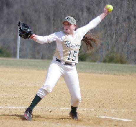 Sussex Tech pitcher Martarina Crumb struck out seven to earn the win against Wallkill Valley.