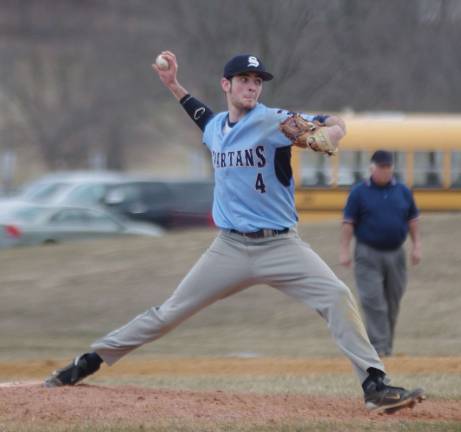Sparta pitcher Dillon Mendel struck out 10 from the mound.