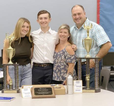 Ogdensburg ninth-grader is honored for winning stock market game From left: sister, Melissa Marchionda; winner, Nicolas Marchionda; mom, Michelle Marchionda; and dad, Carmine Marchionda (not shown, brothers Michael and Carmine)