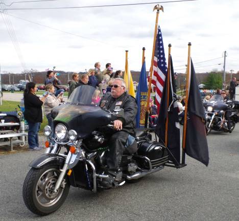 Dozens of motorcyclists led the parade at the Sussex County Fairgrounds for the 15th Annual Salute to Military Veterans.