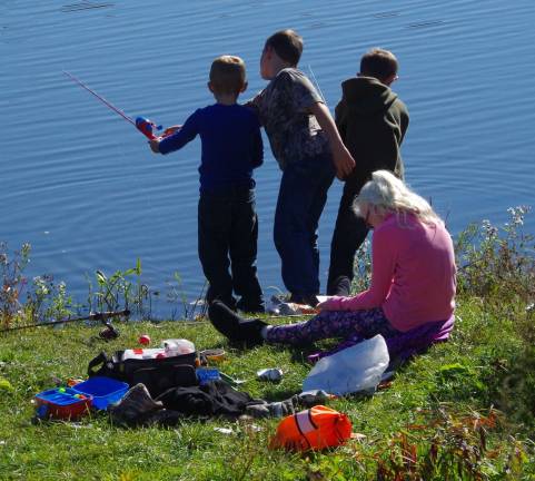 Pond stocked with trout for youngsters