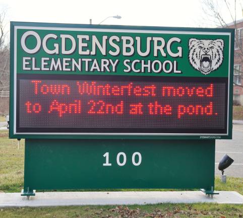 Readers who identified themsleves as Joann Huff, Pam Perler and David Cole knew last week's photo was of the electric sign at the Ogdensburg Elementary School. Additionally, Joanne DePeppo's name was mispelled in last week's paper. She identified the previous week's photo as the three crosses at Lafayette Federated Church.