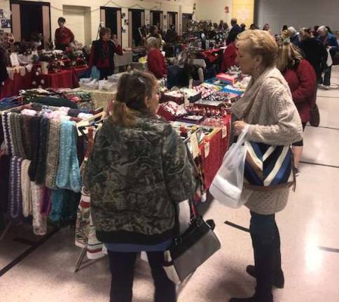 The cafeteria and a good part of the school were filled with vendors at Saturday's Bazaar