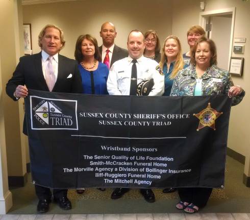 SEQUAL donates to county wristband program From left, Louis R., Ruggiero, CEO Iliff-Ruggiero Funeral Home, trustee; Maryann Fox, trustee; Tom Caines, president and trustee; Sussex County Sheriff Michael Strada; Maryanne Klenke, trustee; Lorraine Hentz, trustee; Cindy Peterson treasurer and trustee; Denise Minimi, secretary and trustee.