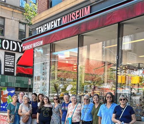 Group aims to be peaceful advocate <b>Members of Indivisible Sussex tour the Tenement Museum in New York City. (Photo provided)</b>