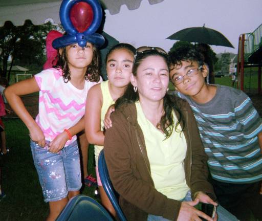 Patricia Maldonado and her children are shown at Hardyston Day.