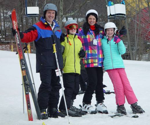 A Denville family enjoys St. Patrick&#xfe;&#xc4;&#xf4;s Day on the slopes of Mountain Creek.
