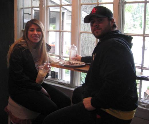 Molly Von Landern and Alex Van Loo of Glen Rock enjoy the new caf&#x2021;&#xa9; in Vernon