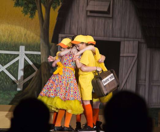 A poignant moment during the Monroe-Woodbury Middle School Drama Club&#x2019;s production of &#x201c;Honk! Jr.&#x201d;