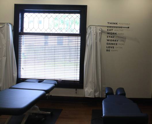 Newly decorated rooms for chiropractic care.