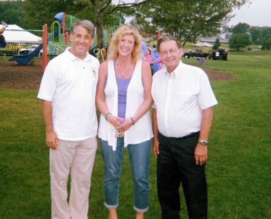 From right, Mayor Carl Miller, Township Manager Marianne Smith and Councilman Stanley Kula.