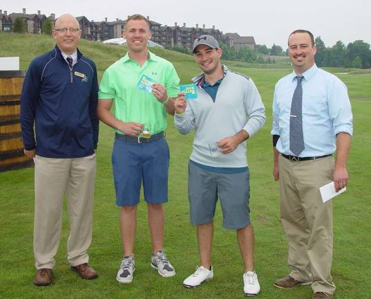 The Low Gross Champions Brian Glavotsky and Christopher Molinaro with Adam Donlin and Tom Dyer from Crystal Springs.