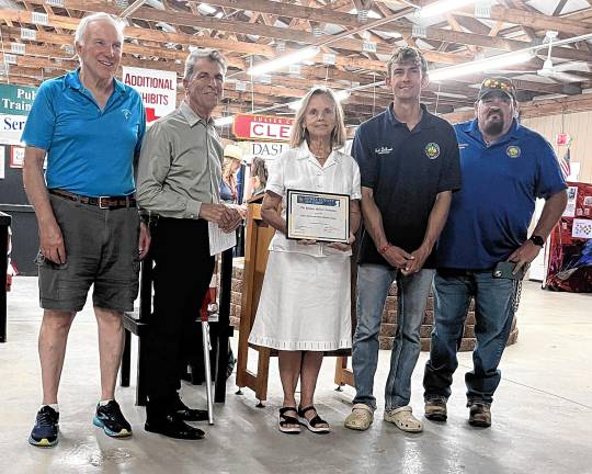 Sussex County History Today: History awards at the fair <b>The Decker-Munson property will receive a historical marker. From left are Sussex County historian Bill Truran, Paul and Regina Downs, and county Commissioners Jack DeGroot and Bill Hayden. (Photos provided)</b>