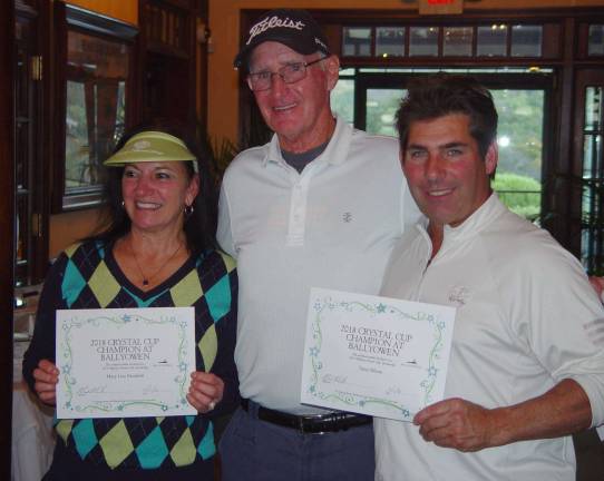 Crystal Cup Champs: Tony Alfano Men&#x2019;s Division, Bob Mosier, Senior&#x2019;s Division and Mary Lou Nicoletti the Women&#x2019;s Division.