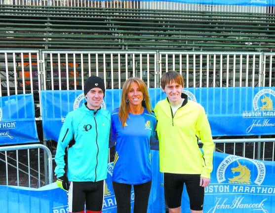 Jeremy Scheid, Laura DeLea and Justin Scheid (the day before the Marathon).