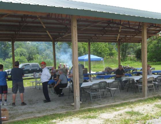 New Jersey hosts Free Fishing Day A donated barbeque treated veterans after a day of fishing.