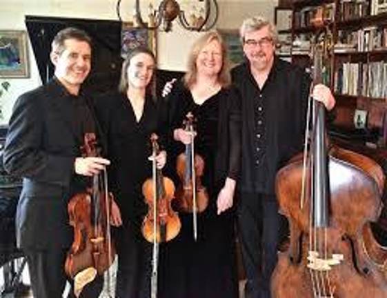 The Serenade Quartet is Krista Bennion Feeney and Keats Dieffenbach on violins, David Cerutti on viola and John Feeney on bass.