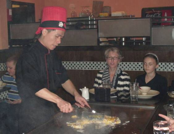 Franklin students dine at Yamato Hibachi in Wantage.