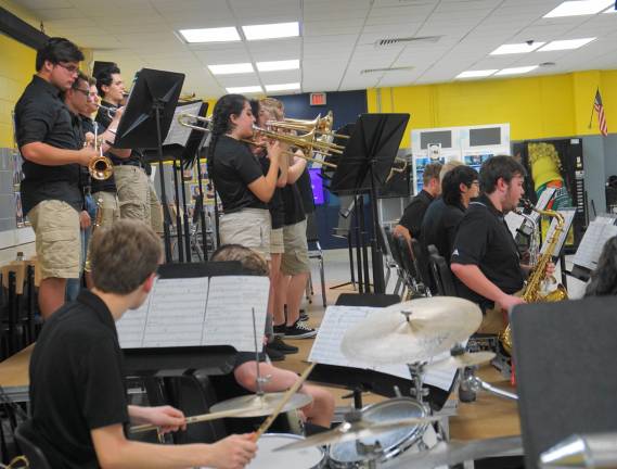 The High Point Regional Jazz Ensemble plays for a full audience.