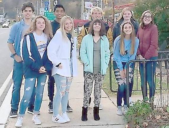 The Key Club at Vernon Township High School has remained active, doing good works; pictured are its members last year on the occasion of serving lunch to veterans at the Lyons Veterans Hospital in Basking Ridge (Photo provided)