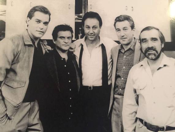 Tony Darrow, center, is shown with, fromt left, Ray Liotta, Joe Pesci, Robert DeNiro and Martin Scorcese.