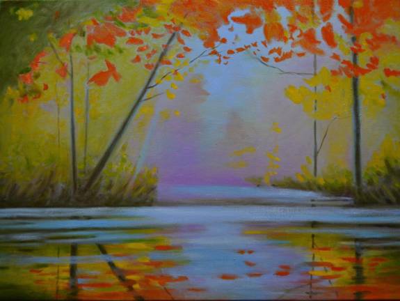 Susan Miiller, Autumn Reflections (oils)