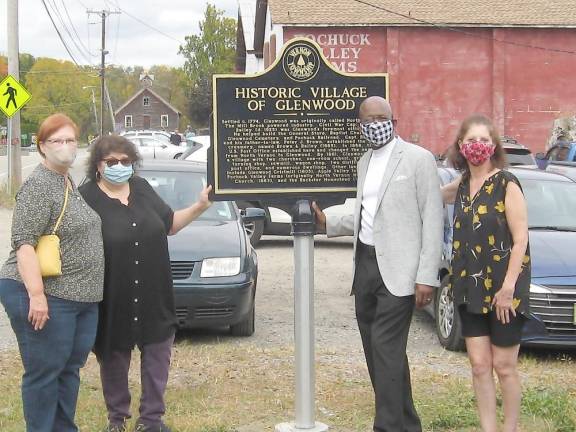 Historic Glenwood is remembered with new historical marker Members of the Vernon Historical Preservation Commission and the Vernon Economic Committee unveil a new historical marker honoring Glenwood. (Photo by Janet Redyke)