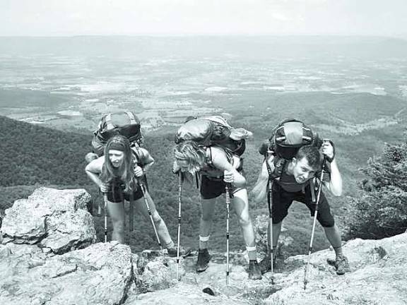 Appalachian Trail tales The cast of 'Beauty Beneath the Dirt' at the apex of a Virginia Mountain.