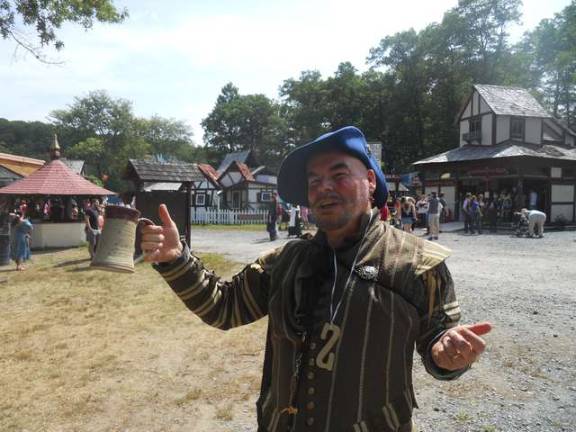 Don Kilcoyne of Warwick greets guests at the New York Renaissance Faire as the Mayor.