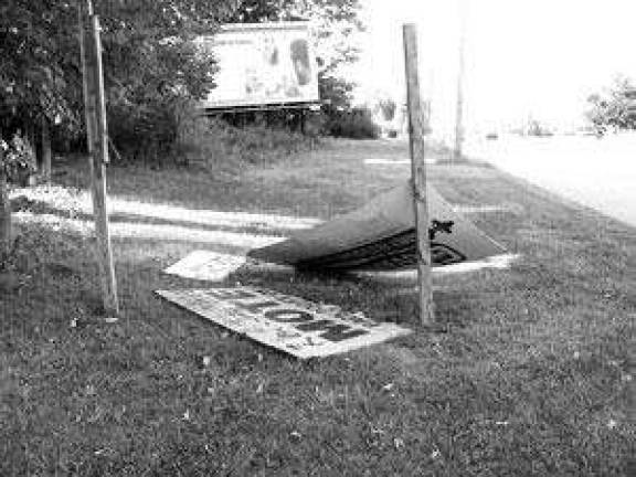 Taxpayer association sign vandalized four weeks before school vote Taxpayer association sign vandalized four weeks before school vote