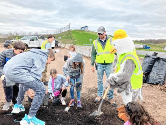 At right is the Sussex County Municipal Utilities Authority’s newest mascot, Sammy the Safety Seagull.