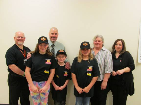 Those who participated in the Take Your Child to Work Day at ShopRite Franklin include, from left, Don Morgan, John DeCarlo with children, Madison &amp; Hunter; Melanie Salerno and mother Lydia, and Patty Holster.