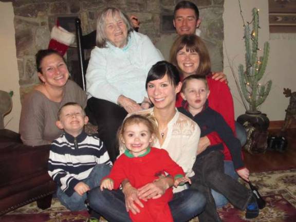 Margaret Stanton of Chester &quot;And the tree grows. Three and four generations. Mom/ Grandma Betty Brinkerhoff with my sister Susan and her son Jim and daughter Kat along with her daughter Ophelia and myself with my two sons Thomas and Joseph.&quot;